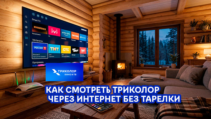 Как смотреть Триколор через интернет без тарелки — приложение «Триколор Кино и ТВ» на Smart TV, телефоне и приставке — Лесосибирск, Енисейск